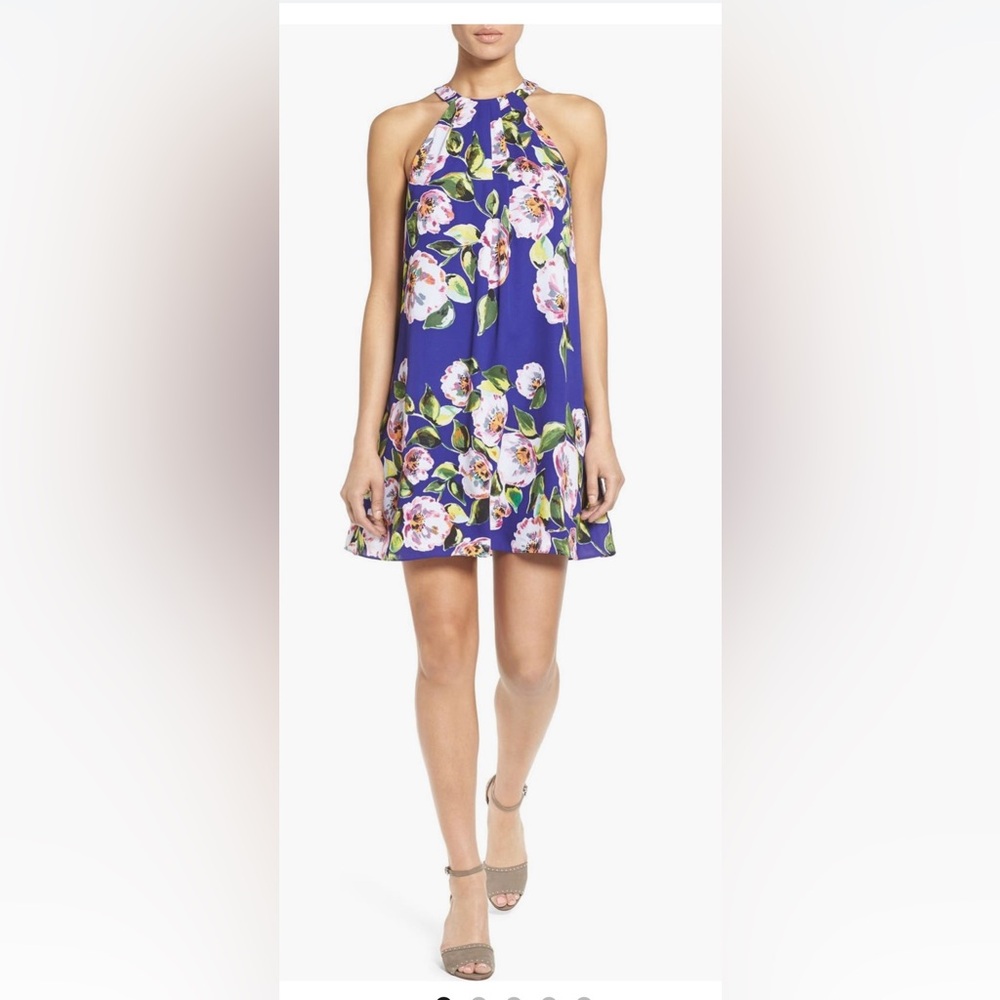 CeCe ‘Bouquet’ Size 10 Floral Print Trapeze Dress